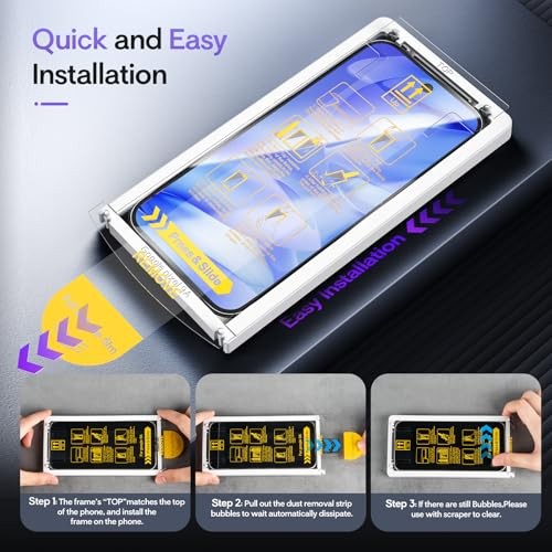 for Googel Pixel 9a Screen Protector [3 Pack], Easy & Fast Installation with