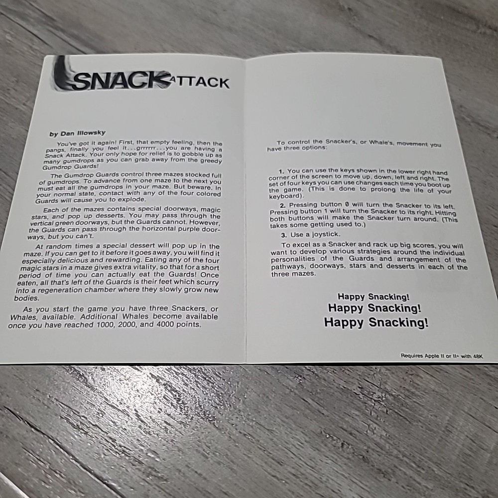 Snack Attack - Datamost - 1981 / Apple II