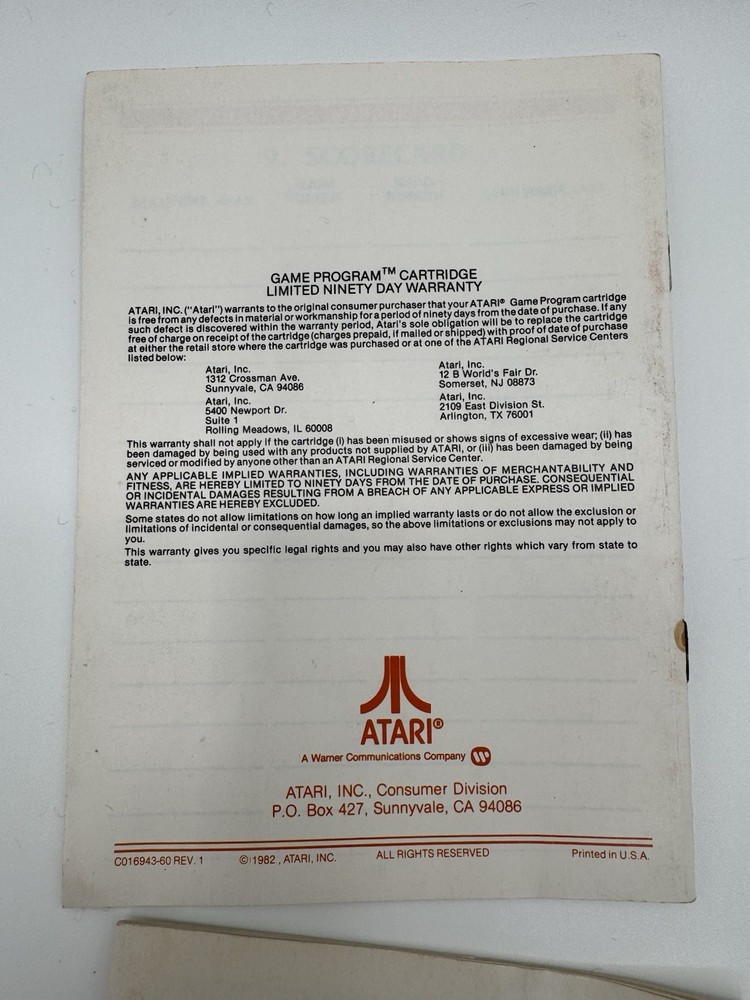 VTG Atari Instruction Booklets ONLY: Defender Star Raisers Pac-Man Atari Force