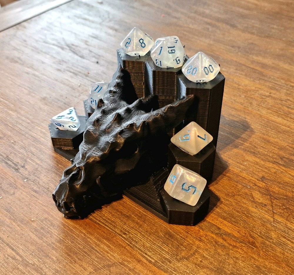 Dice Set Holder Dragon Skull Display stand