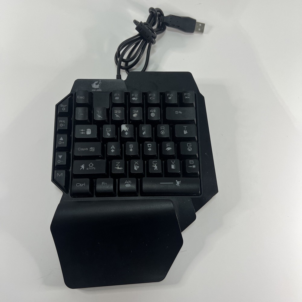 Ziyou Lang T1 Wired USB Combo Bundle One Handed Backlit Gaming Keyboard