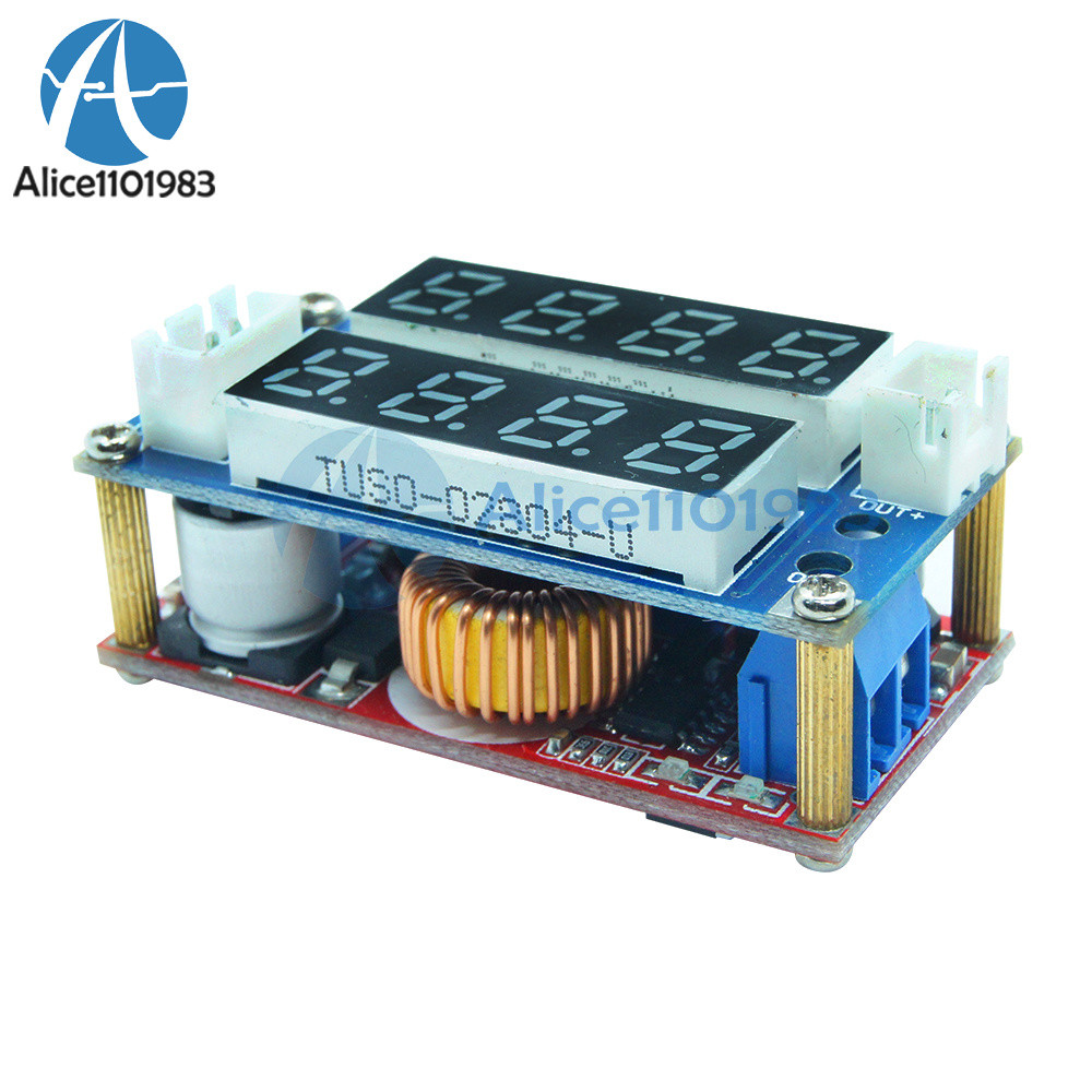 Blue/Red 5A CC/CV Adjustable Step Down Charge LED Panel Voltmeter Ammeter Module