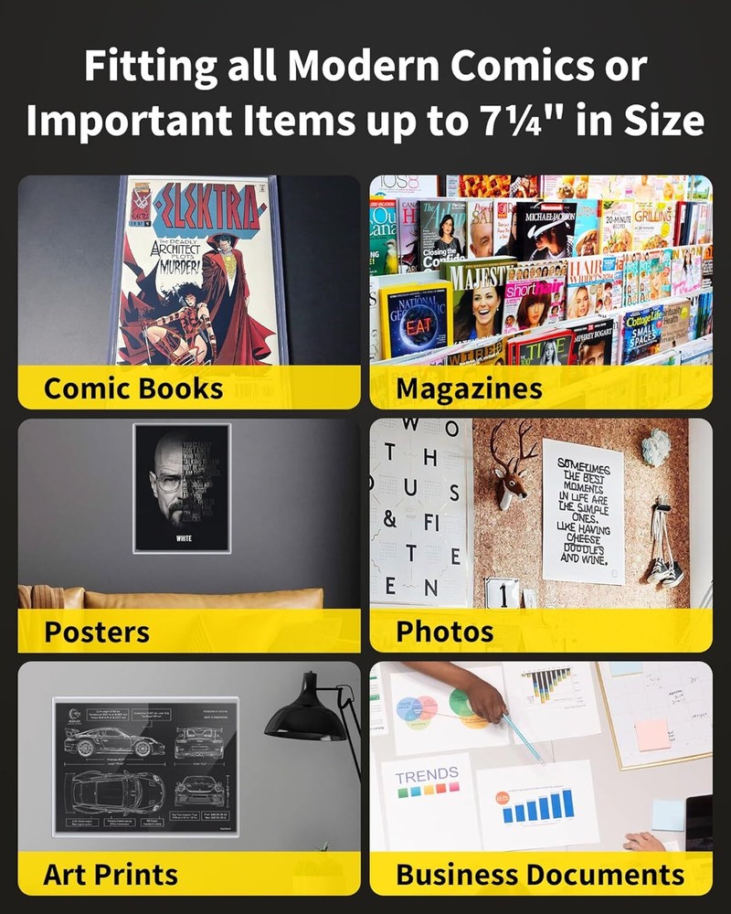 Comic Book Top Loaders - Protector Hard Case Sleeve, Toploader Holder for Silver