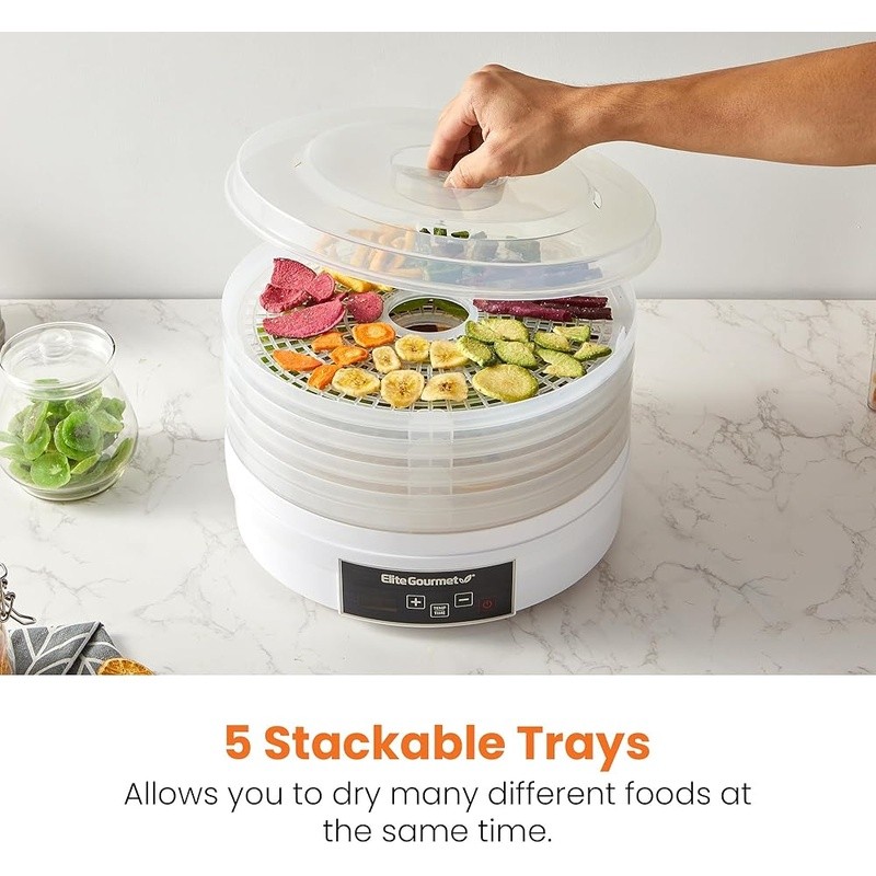 Adjustable Temperature Food Dehydrator W/ Timer Healthy Snacks & Crafts New