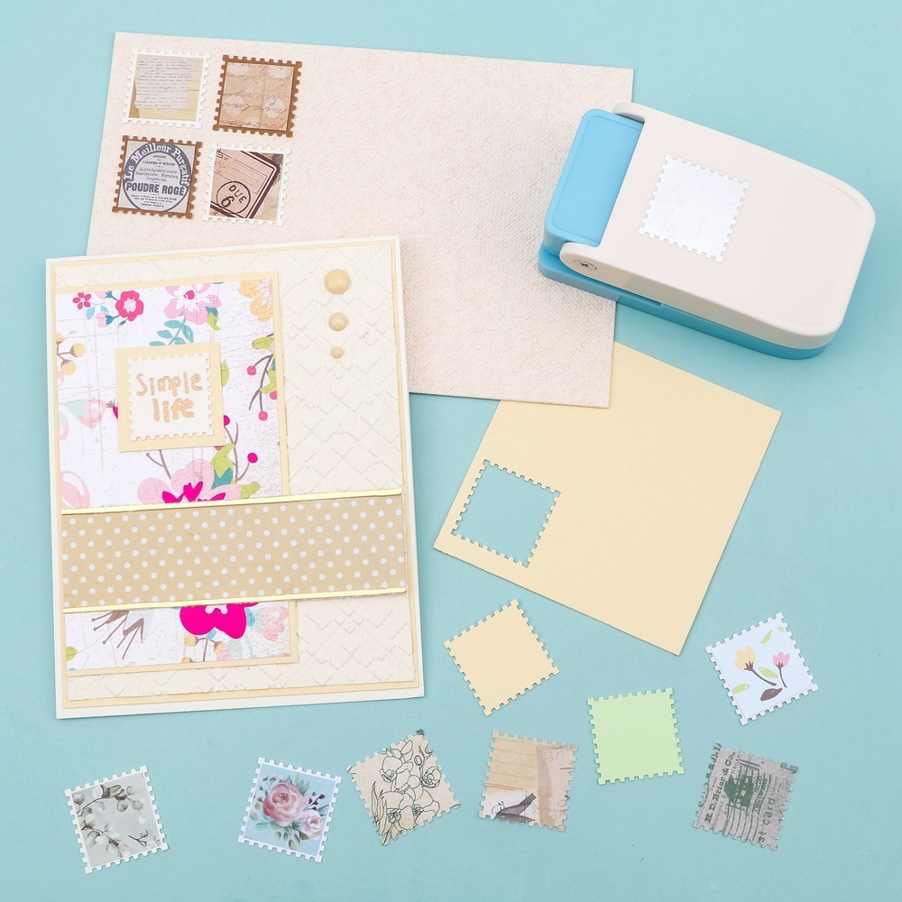 2.5x2CM Rectangular Postage Stamp Punch for Paper Crafting Scrapbooking