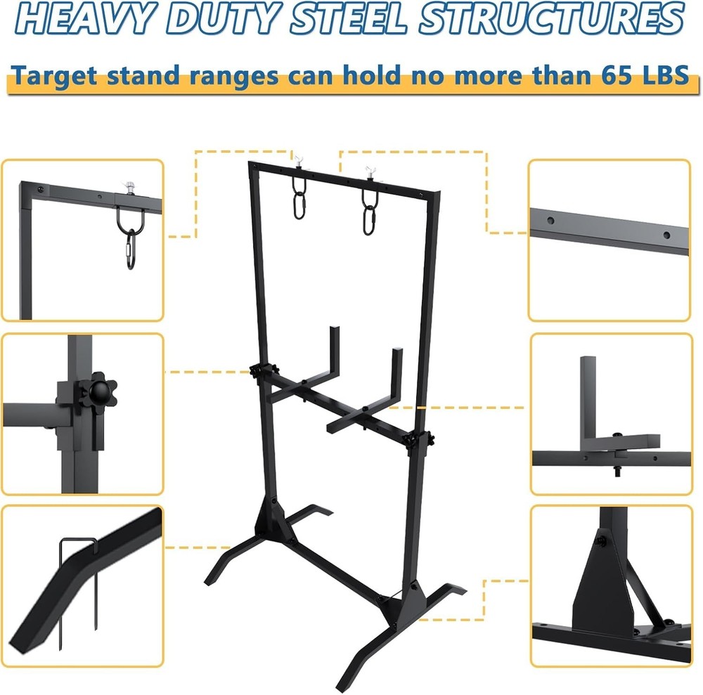 Archery Target Stand, Adjustable Stand Arrow Compatible with Bag/Foam Targets...