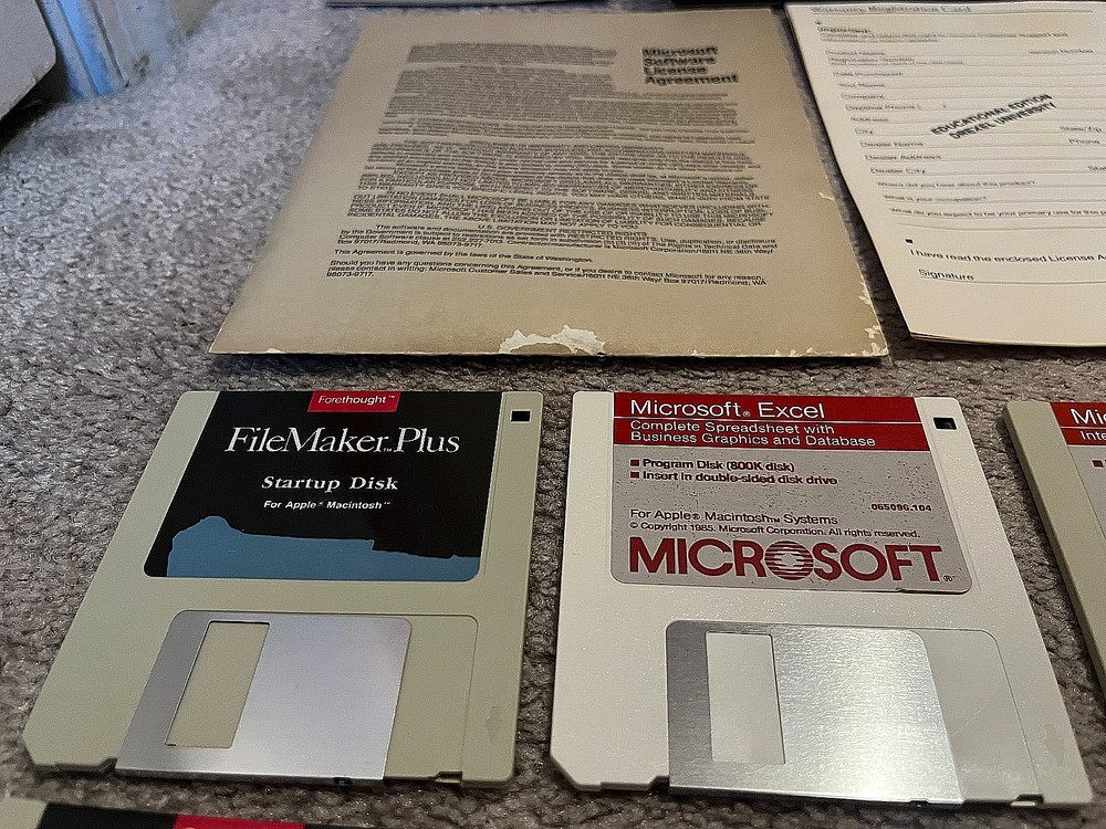 Microsoft Excel Basic File Maker Plus Vintage Rare 1987 WORKS