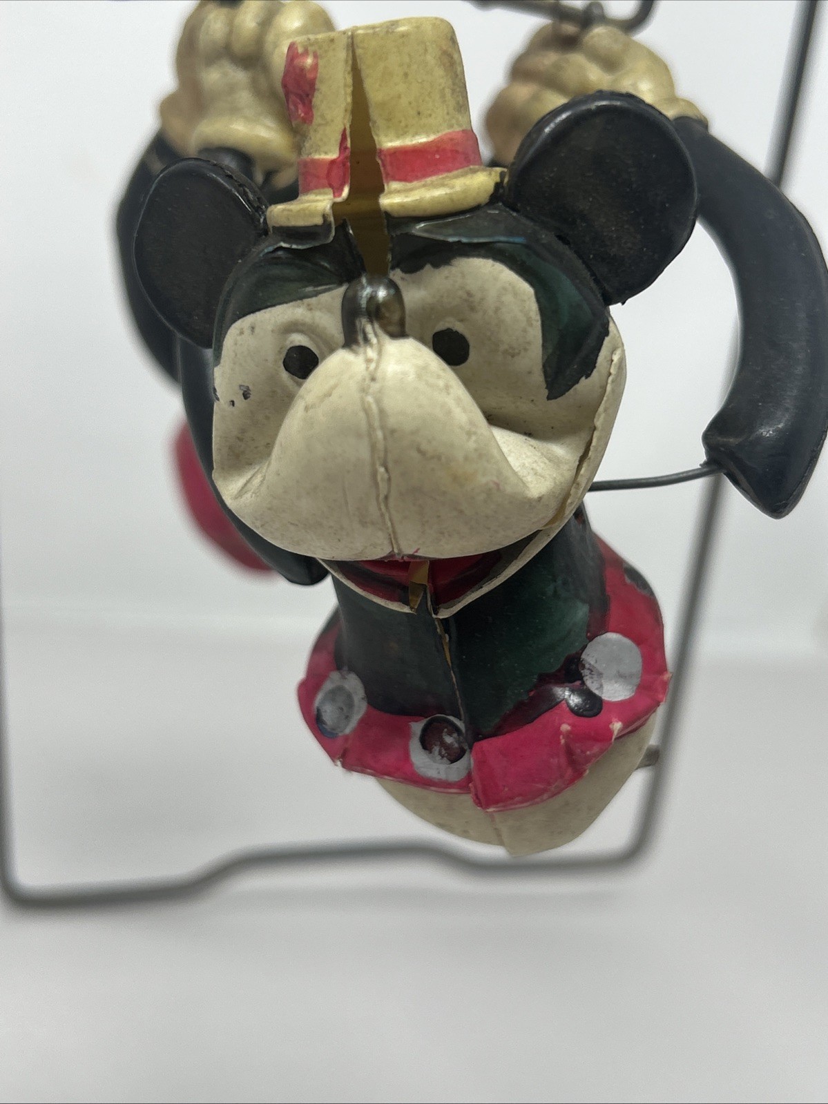Celluloid Mickey & Minnie Mouse Acrobats Wind Up Toy Vintage Rare Read 1930s