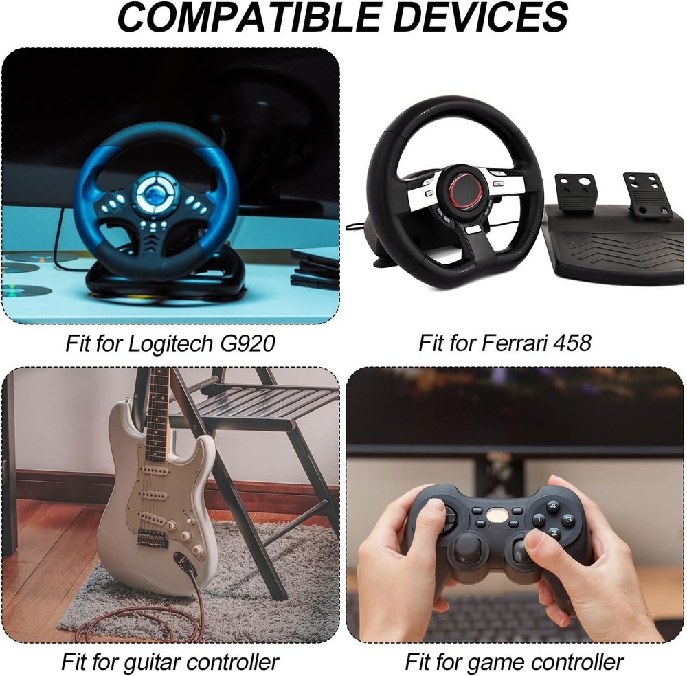 USB Breakaway Cable Compatible with Logitech G920, Ferrari 458 Fast Data Transmi