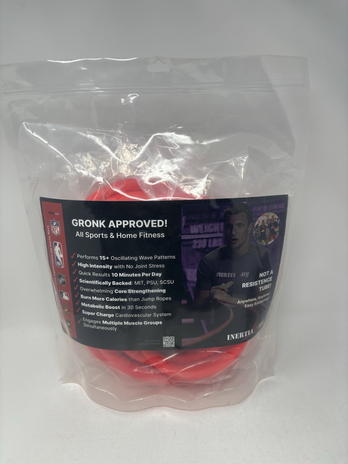 Inertia Wave Battleropes Gronk Fitness Edition Cardio Strength Training Red