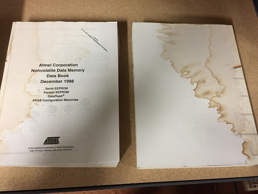 Data Book = Atmel Non-Volatile Progam and NV Data Memory 1998 = Lot