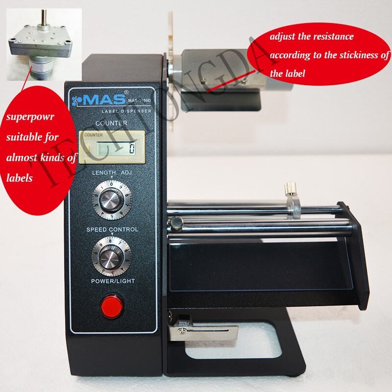 110V Automatic Label Dispenser Electric Sticker Stripper Separating Machine