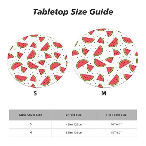 Elastic Edged Tablecloth - Elastic Fitting Round Table 58" (Round) Watermelon