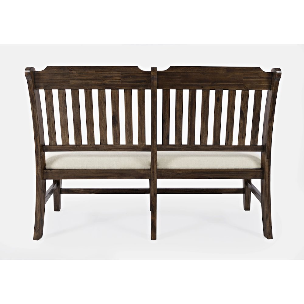 Bakersfield Mission Style 57'' Solid Acacia Upholstered Dining Bench