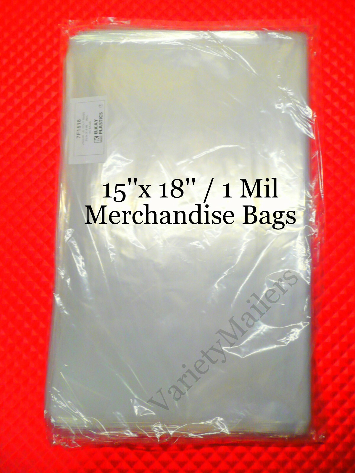 100 Poly Merchandise Bags 15''x 18'' Clear 1 Mil Apparel Plastic Bags 15x18