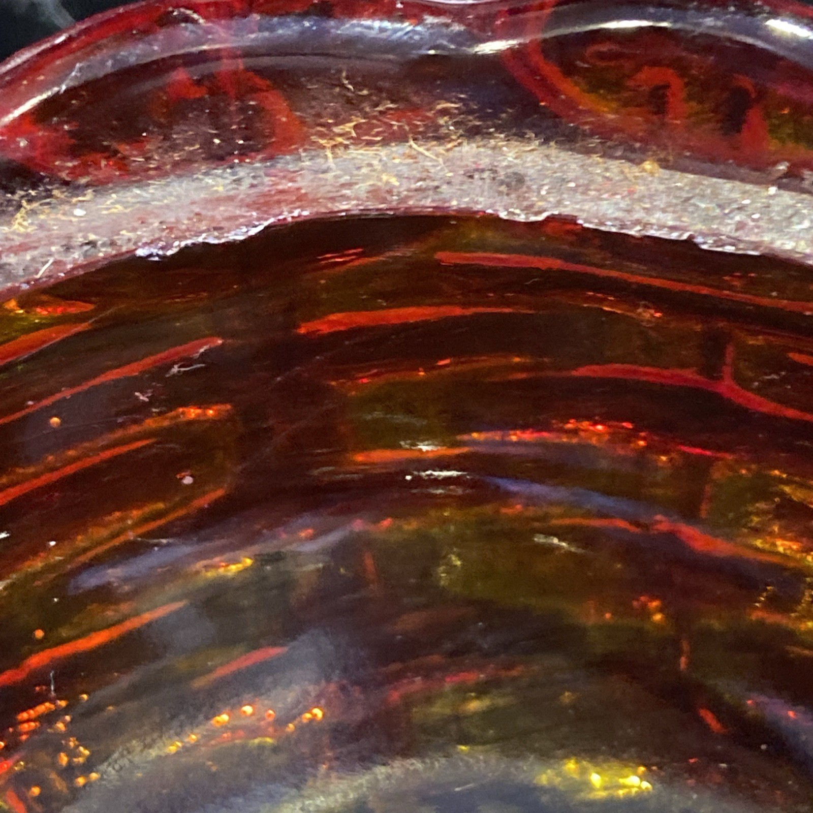 Rare Vintage 6 Inch LE Smith Flame Glass Red Amberina Hen On Nest 2chicks