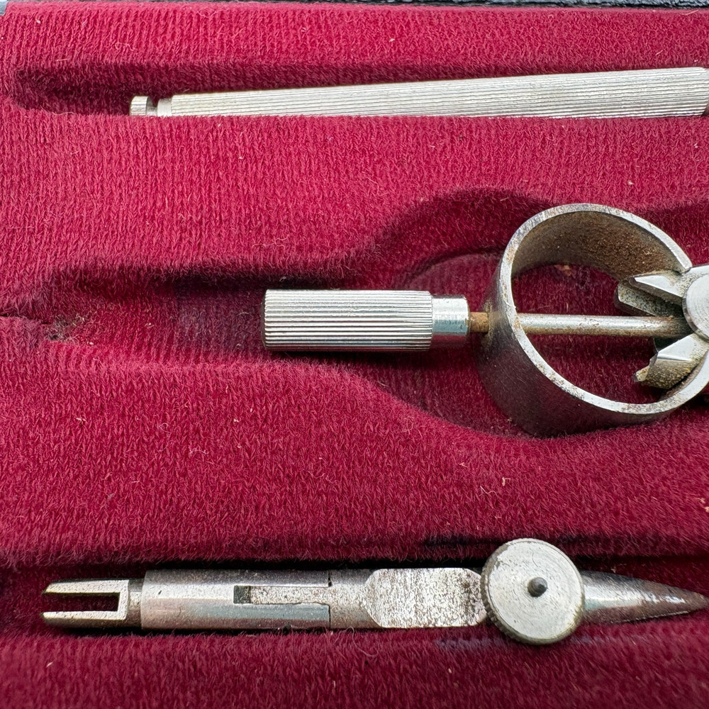 Tacro Inc Germany Drafting Set 363T Compass Divider Ruling Pen Case Untested