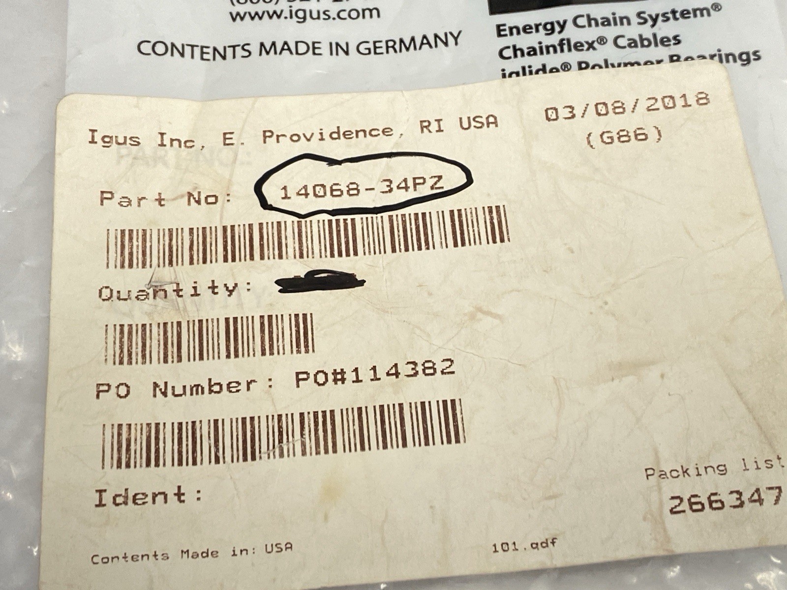 Igus 14068-34PZ Energy Chain Pivoting Mounting Bracket Self-Aligning LOT OF 3