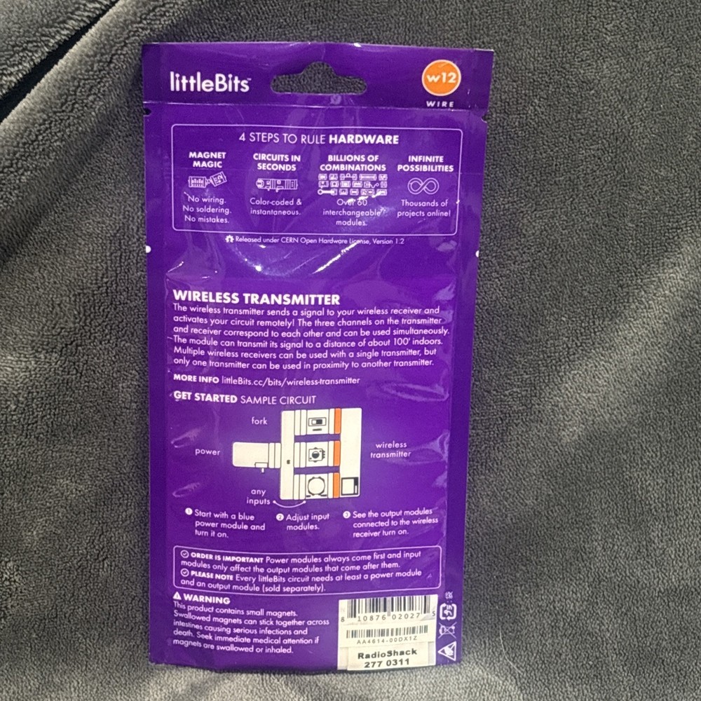 Littlebits Wireless Transmitter Module w12 - Brand New/ Sealed