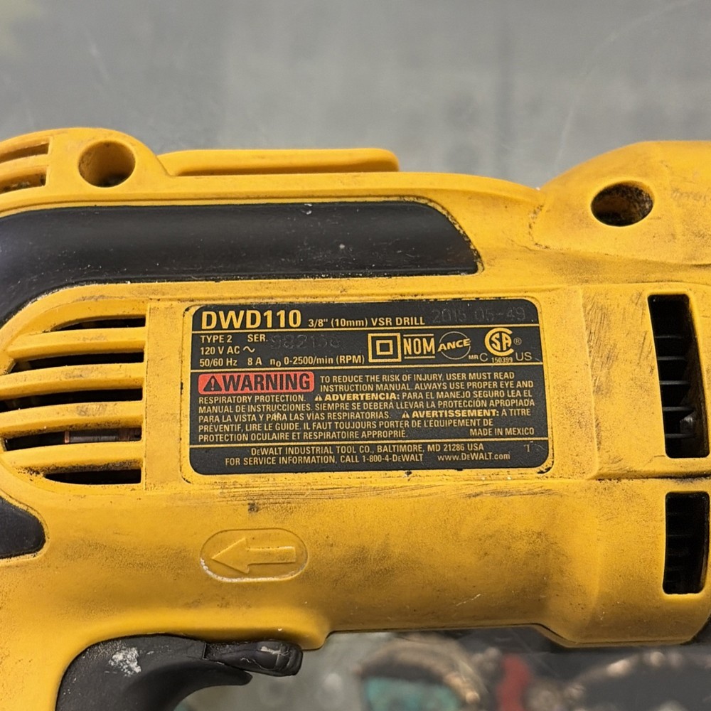 DeWalt DWD110 Corded 3/8" VSR Drill Variable Speed Reversible