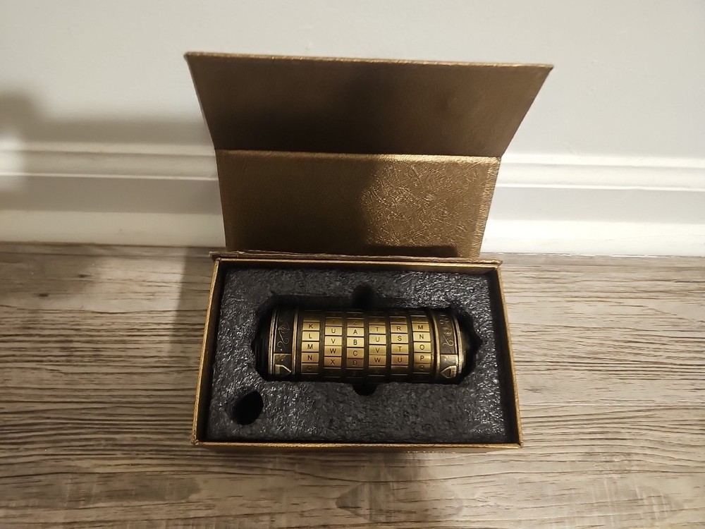 Da Vinci Code Mini Cryptex Lock Puzzle Boxes With Hidden Compartments w/ 2 Rings