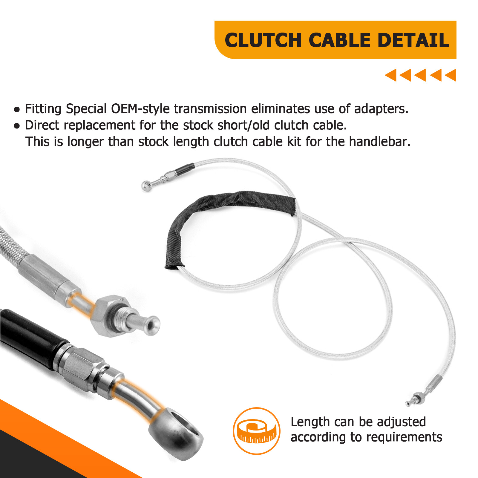 16"-18" Handlebar Brake Clutch Cable TBW For 17-20 Harley Touring FLTR FLHR ABS