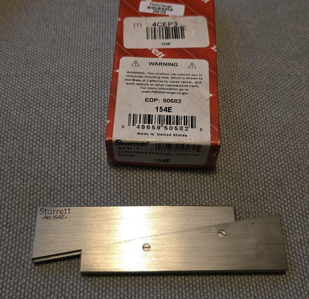 Starrett 154E Adjustable parallel EDP # 50582 260126