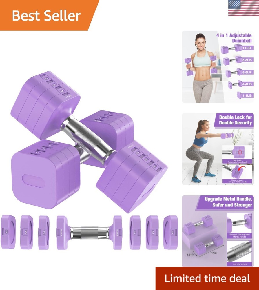 Luxury 22LBS Adjustable Dumbbells - Space-Saving Full Body Workout Solution