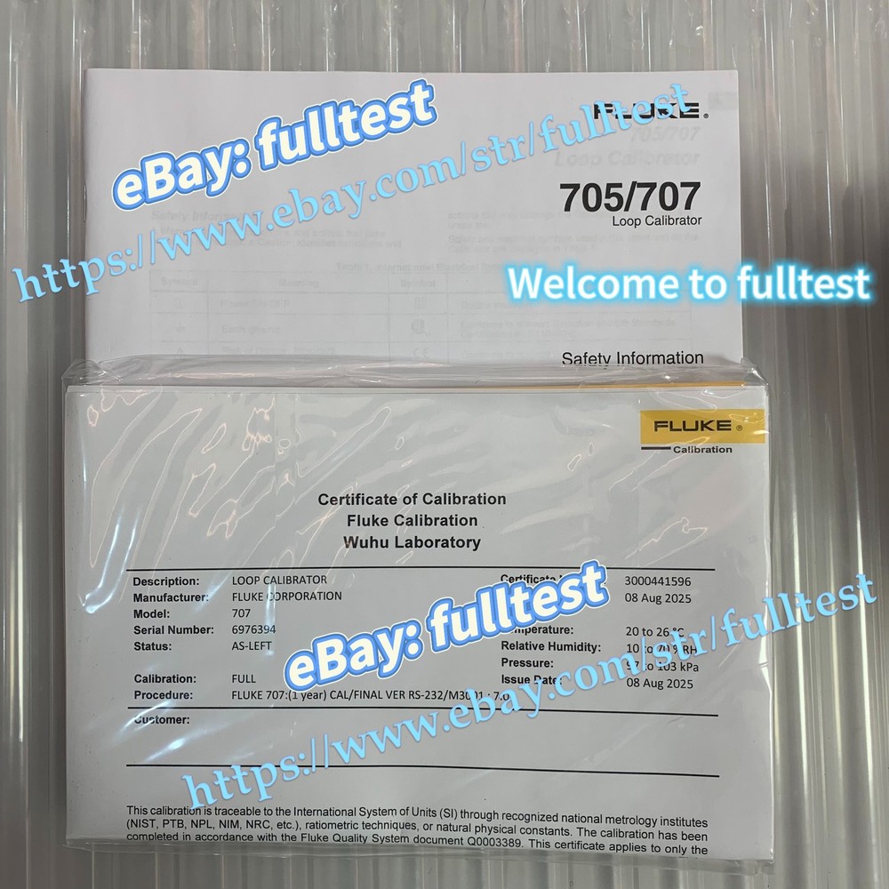 New For Fluke 707 loop loop calibrator process signal calibrator -fulltest