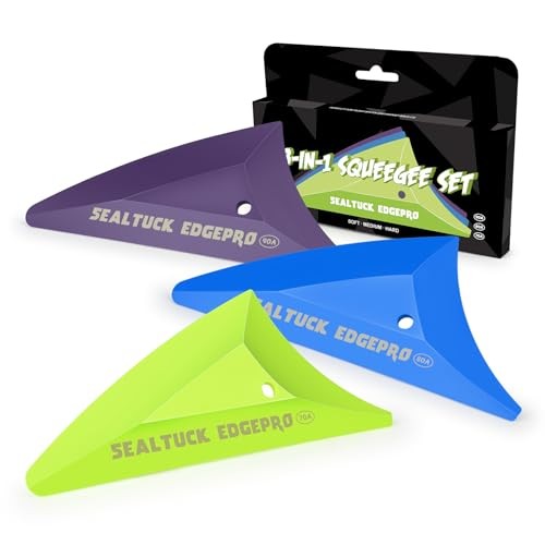 3PCS Window Tint Triangle Squeegee Set with Different Hardness – Professional