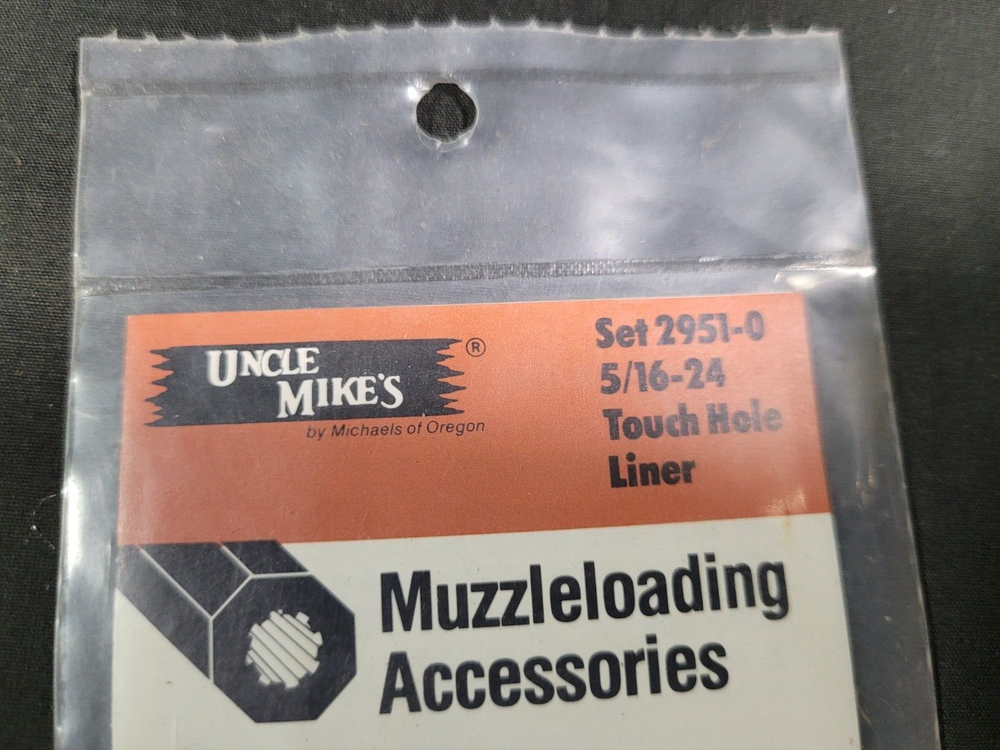 UNCLE MIKE'S 2951-0 5-16-24 FLINTLOCK TOUCH HOLE LINER MUZZLELOADING NOS 4
