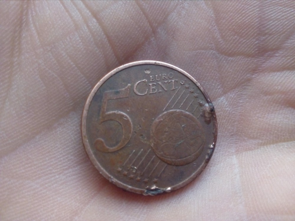 5 cent euro 2007 metal  rare mint ERRORS