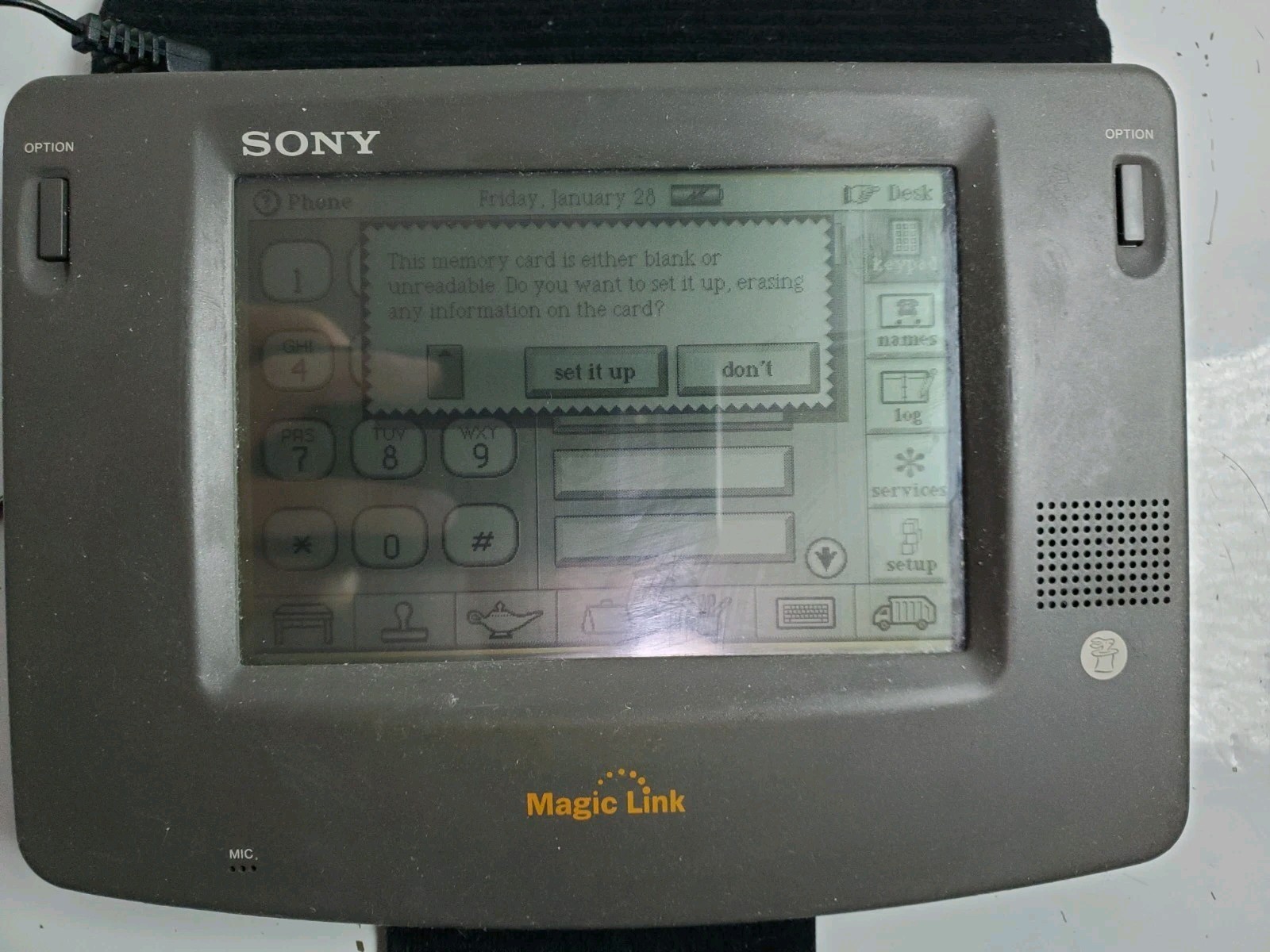 Sony PIC-1000 Magic Link With Power Adapter & Cover - Tested Working