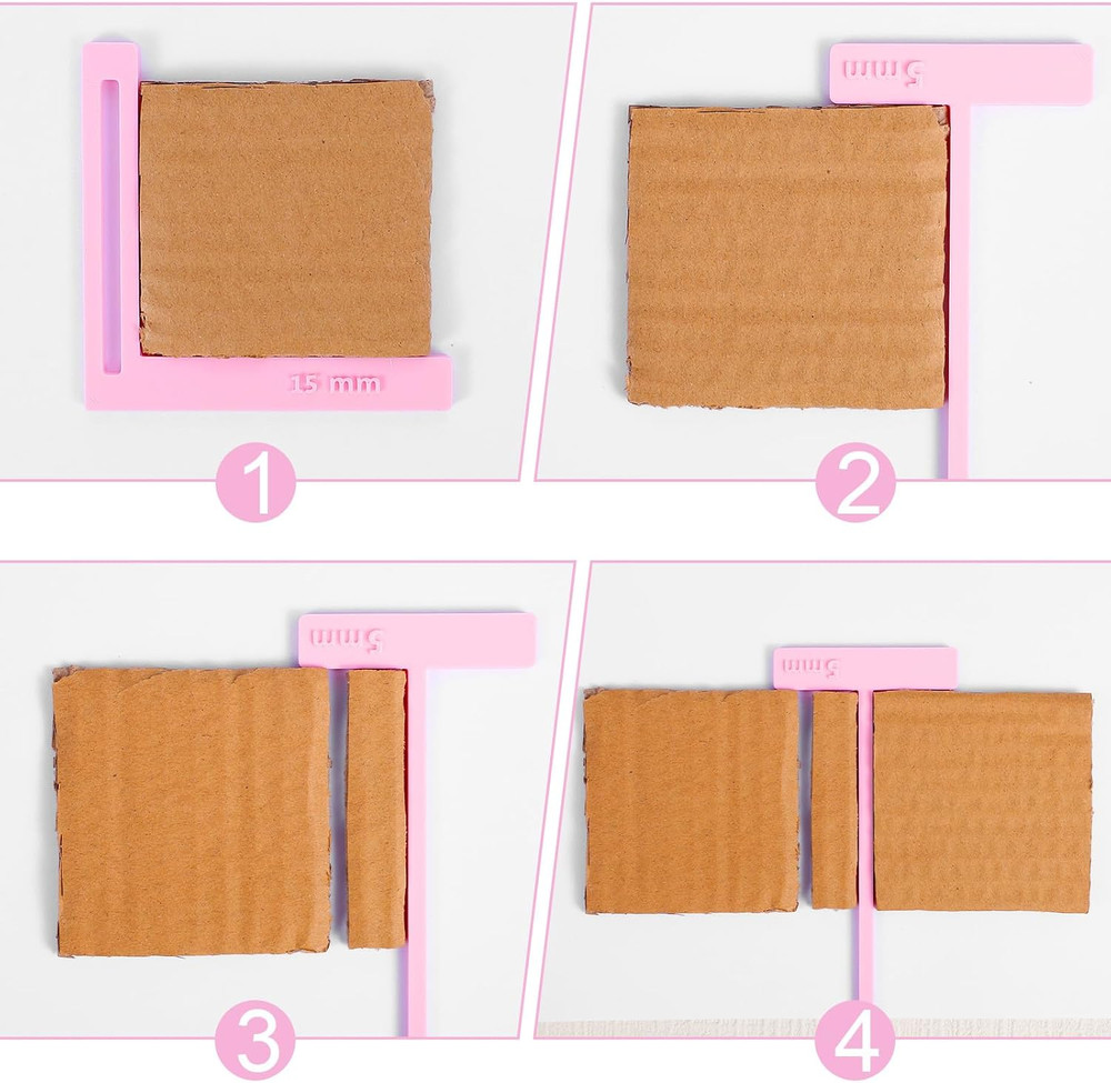 6PCS Binding Tool, Easy Scrapbooking Tools Kit for Starter, L Ruler + T Ruler +