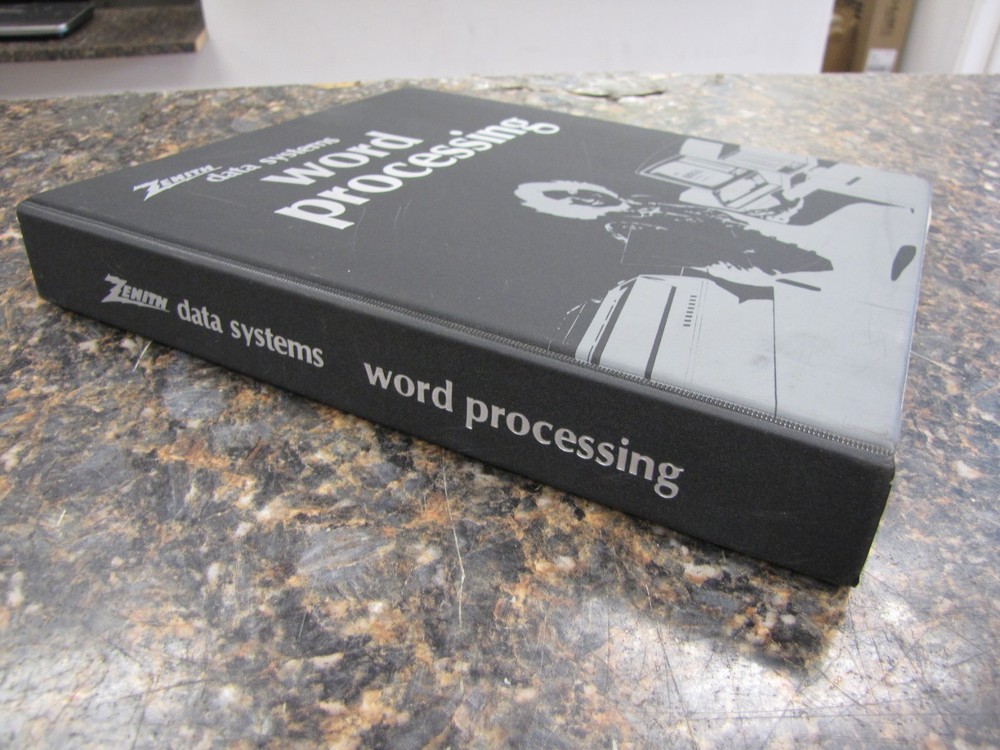 Zenith Data Systems Word Processing Electronic Typing Auto Scribe Manual w/Disks