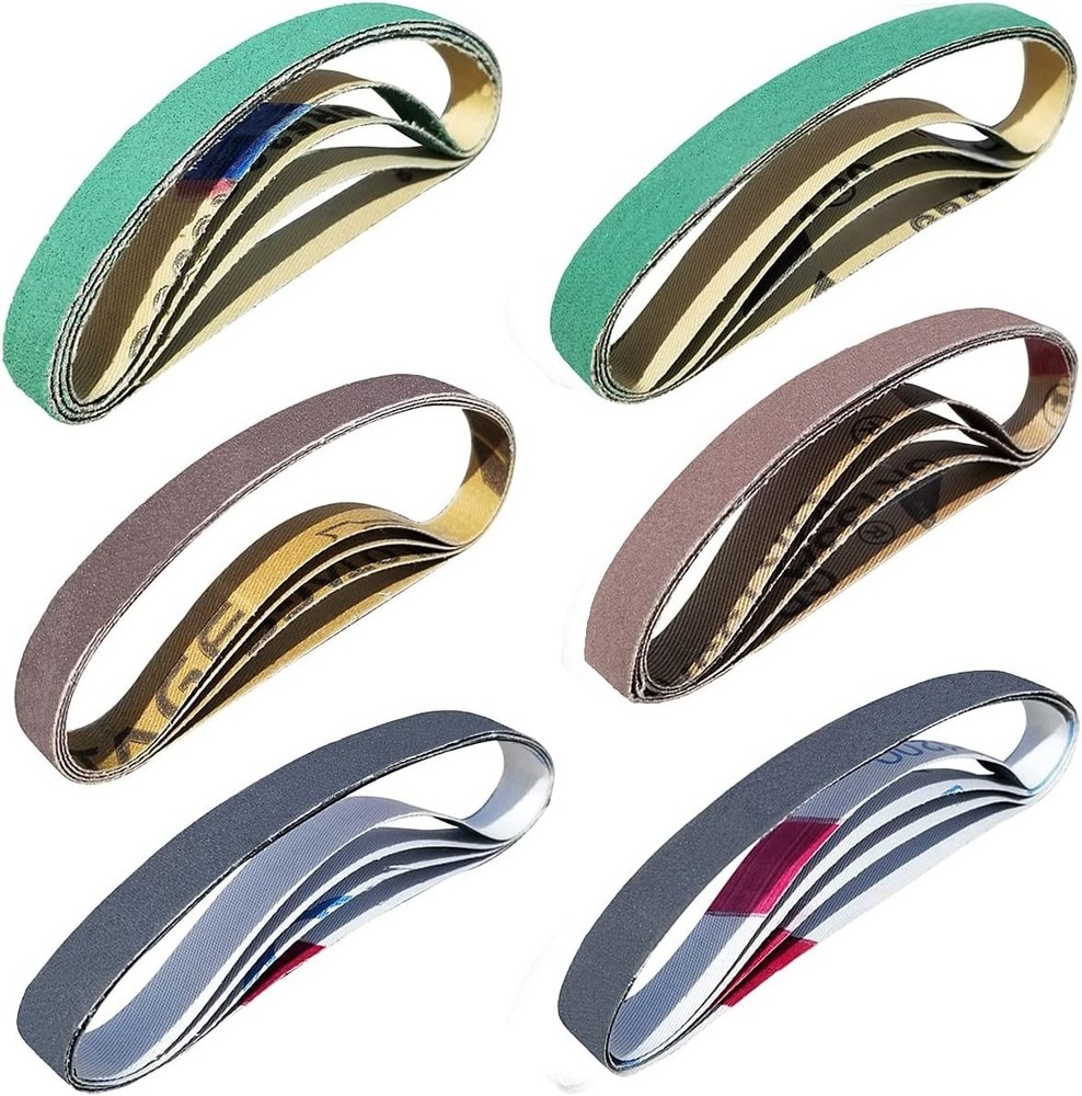 24 Pack 1/2" x 12" Replacement Sharpening Belt Kit for Official Work Sharp WS...