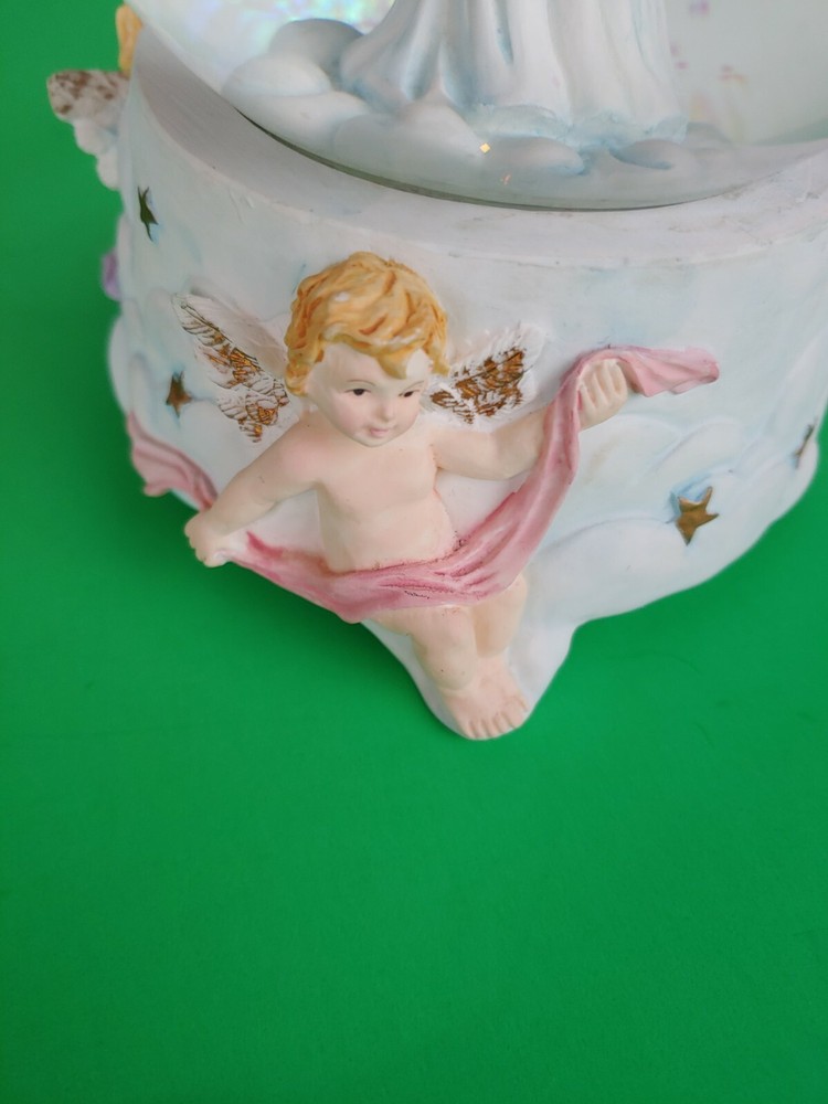 Musical Angel Snow Globe Used