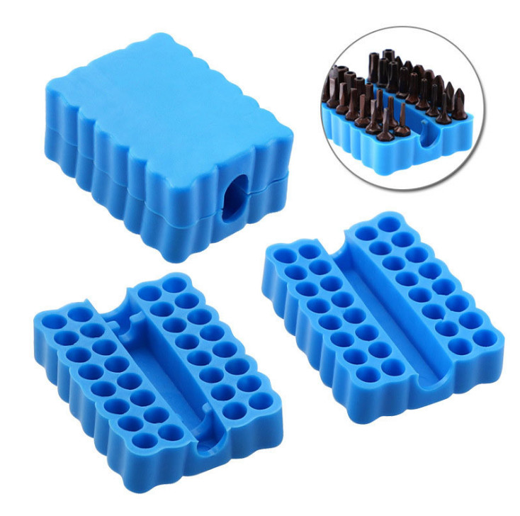 2pcs/set Plastic Hex Shank Screwdriver Bit Holder Convenient Drill Bit Organizer