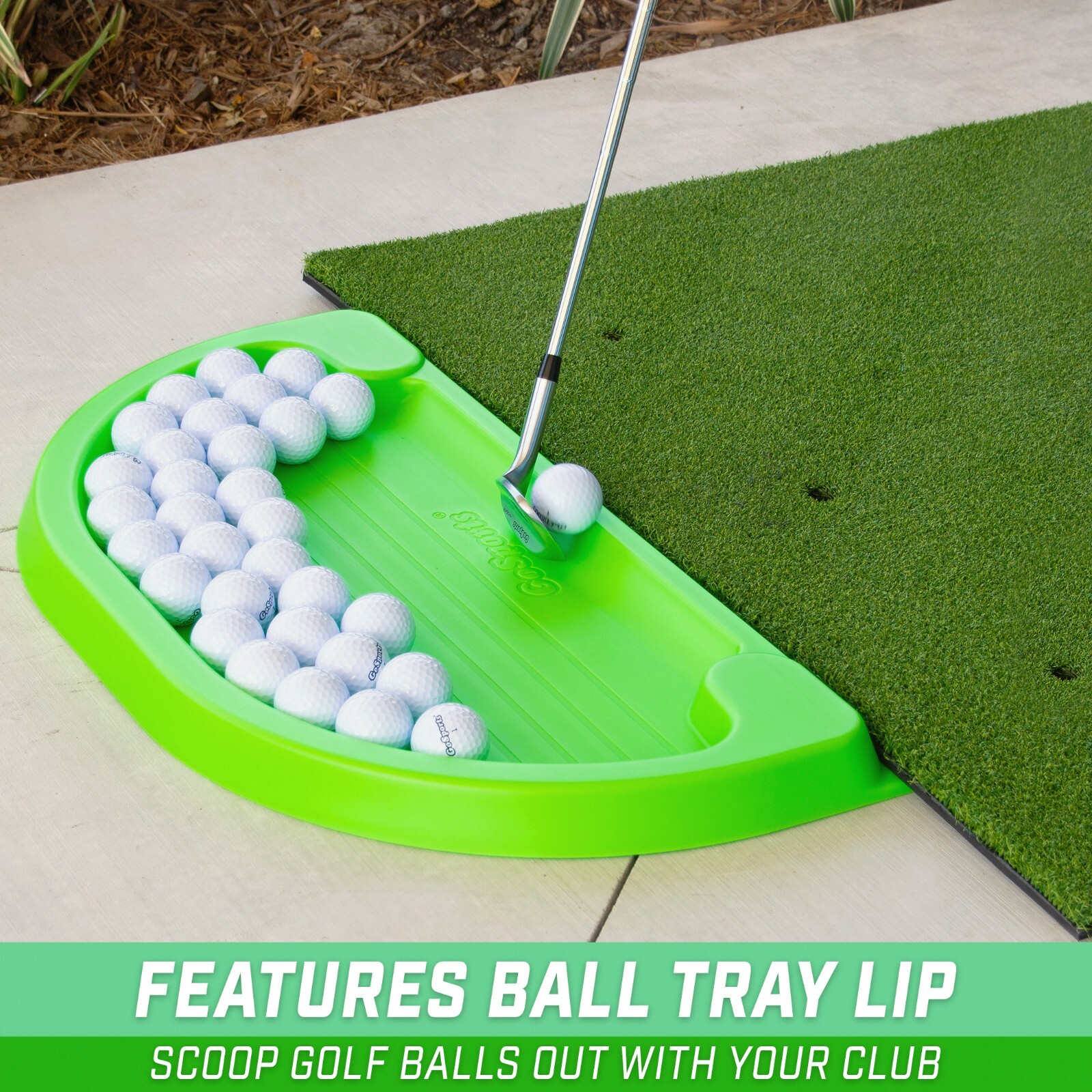 GoSports All-Weather Golf Ball Tray 70 Ball Capacity - Green