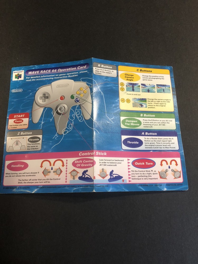 wave race 64 operation Card Insert