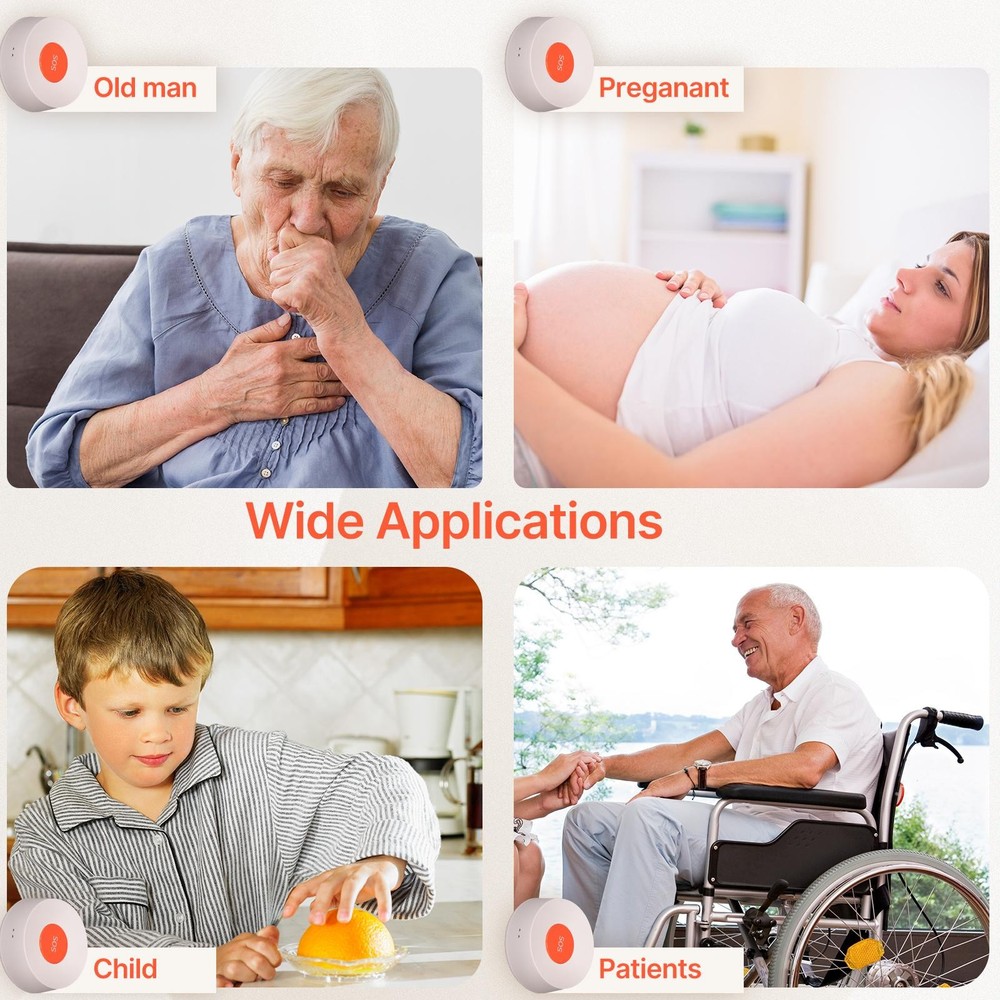 Tuya ZigBee SOS Button Sensor Alarm Elderly Children Life App Remote Control
