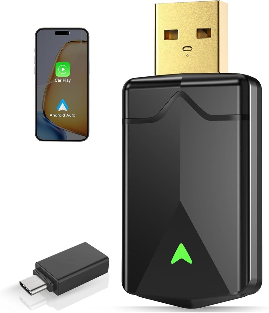 Wireless CarPlay Adapter– Android Auto Wireless Adapter, 5.8GHz Wi-Fi