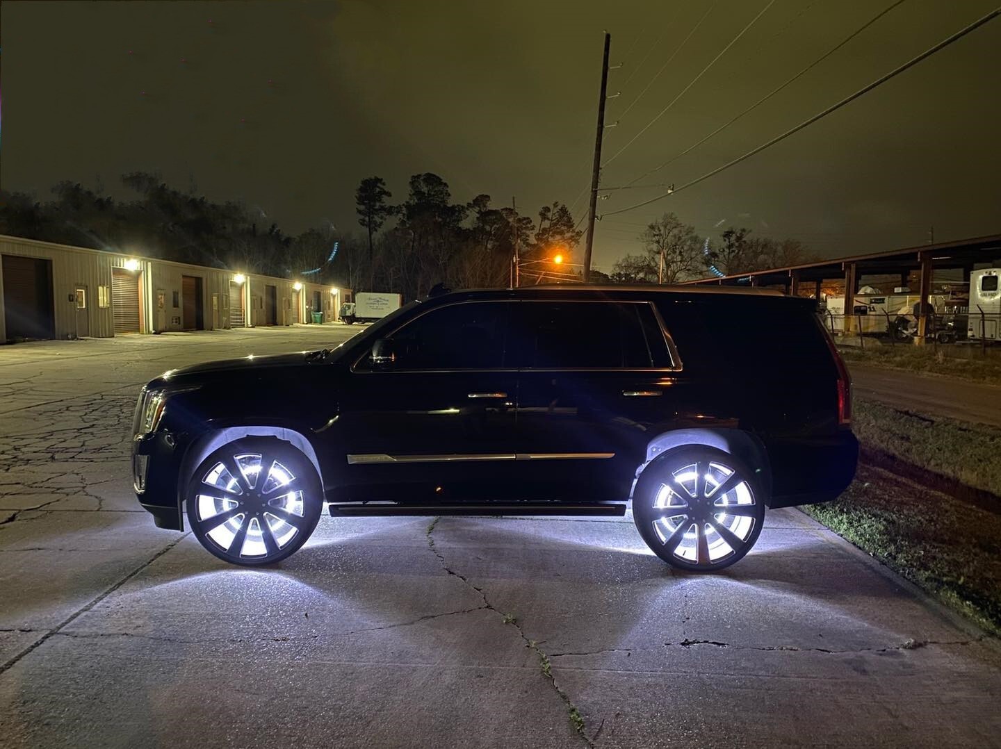 4x 15.5'' White LED Wheel Ring Lights For Truck Car Rim Lights Bluetooth Control