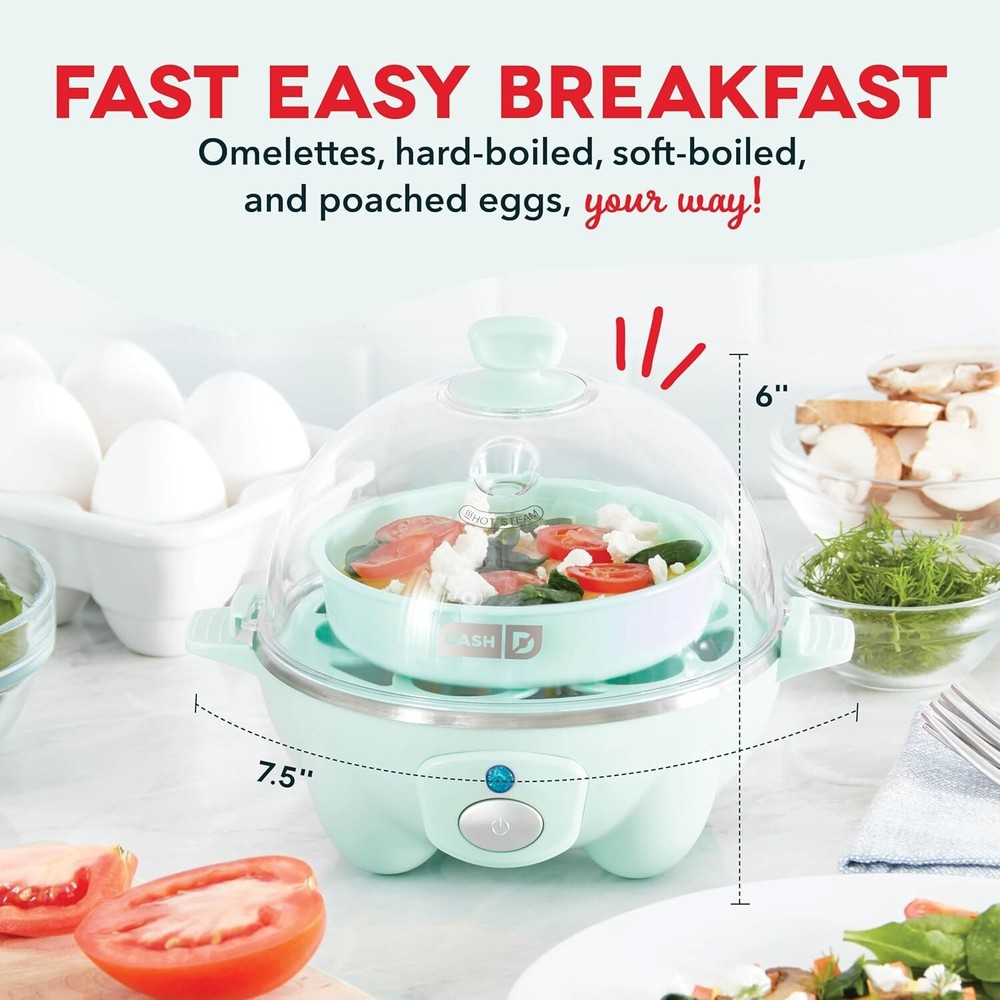Egg Cooker: 6-Egg Capacity for Boiled, Poached, Scrambled, Omelets