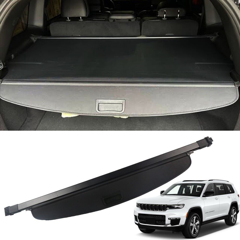 For 2022-2025 Jeep Grand Cherokee 2-Row Cargo Cover Trunk Security Shield Shade