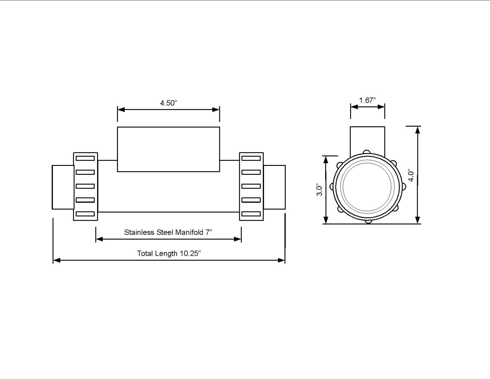 Jetted Bathtub Heater Hydro-Quip Heat Master "In-Line Pressure", 1.5KW, 120volts