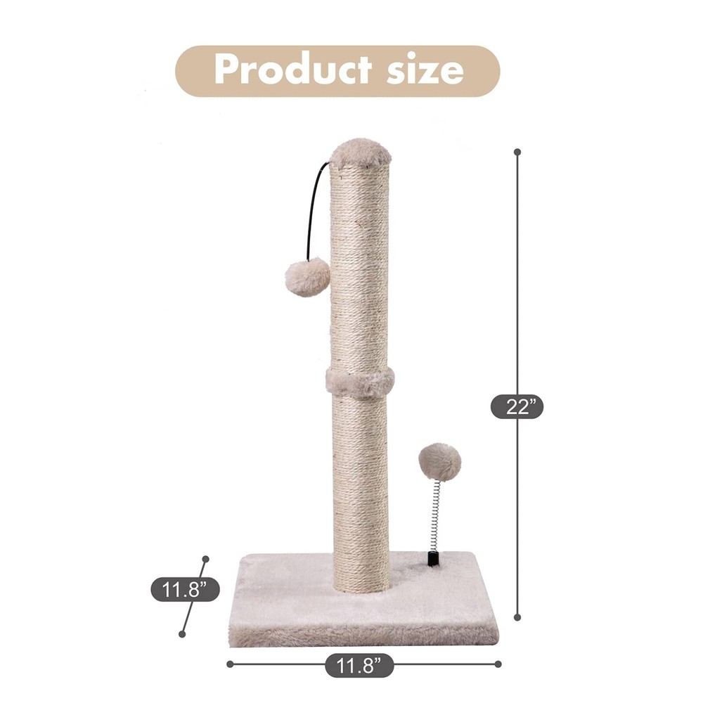 MECOOL Cat Scratching Post Premium Basics Kitten Scratcher Sisal Scratch Post...
