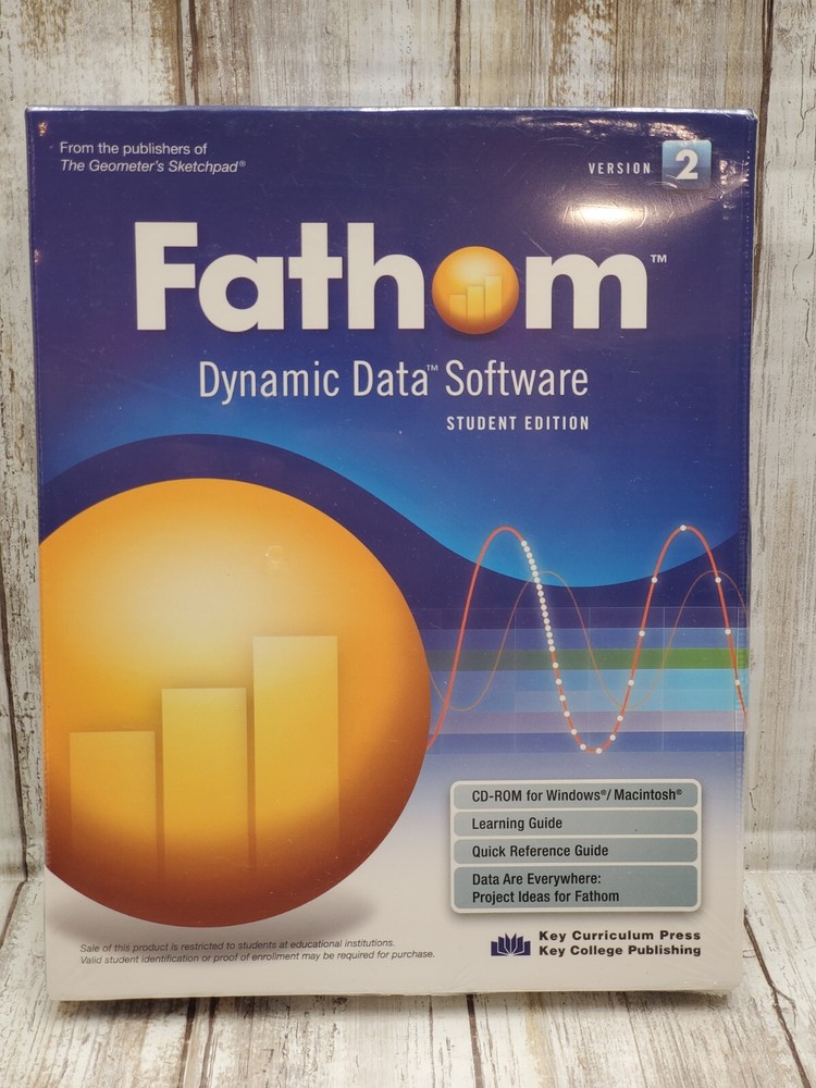 Fathom Dynamic Data Software Version 2 Student Edition New Sealed