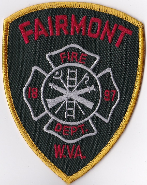 Fairmont Fire Dept. yellow border WVA Firefighter Patch NEW!!