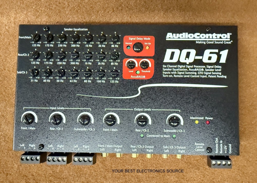 Audio Control DQ61 Factory Sound Processor w/ Equalization & Time Delay (BLACK)